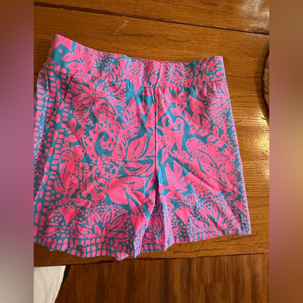 Lilly Pulitzer Pink and Blue Floral Women's Shorts